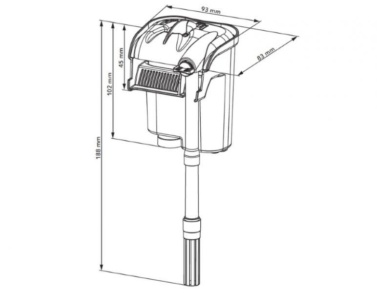 Фільтр навісний Aquael FZN-MINI 235 л/год до 40 л (113175) - фото 3