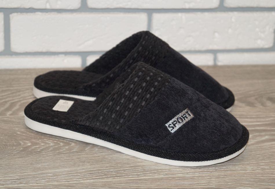 Тапочки комнатные Elmob 42/43 р. 26 см Черный (30370-4243)