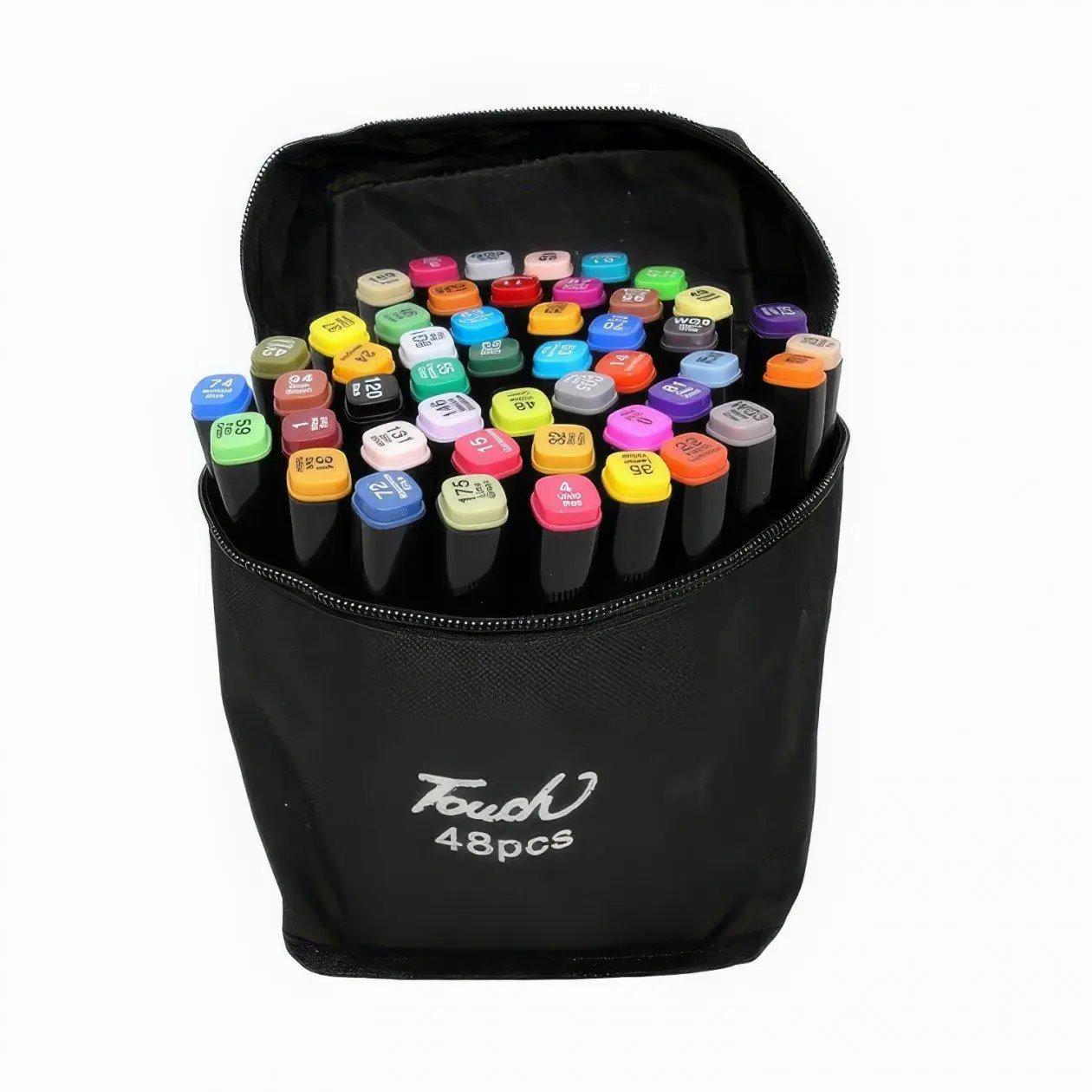 Набор скетч-маркеров Touch Coco в сумочке 48 шт. Черный