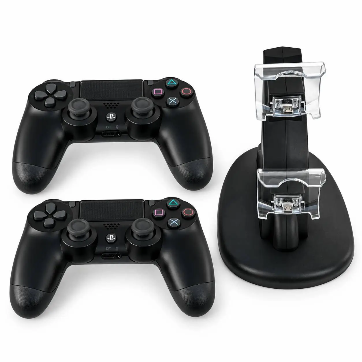 Комплект беспроводных геймпадов DUALSHOCK 4 для SONY PLAYSTATION 4 2 шт. с двойной зарядной станцией (M1277) Комплект беспроводных геймпадов DUALSHOCK 4 для SONY PLAYSTATION 4 2 шт. с двойной зарядной станцией (M1277)