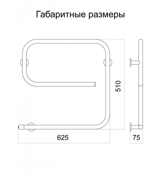 Рушникосушка Теплый Мир Змійка Эго R 625х510х75 мм 70 Вт - фото 2