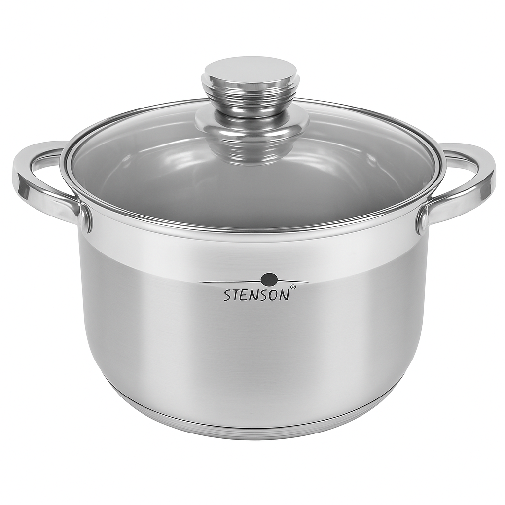 Каструля з кришкою Stenson Classico індукційне дно 24х13 см 4,7 л (2767525917)