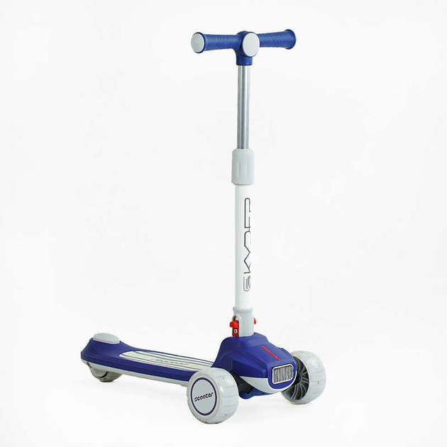 Самокат трехколесный Skyper Y-90844/8 музыка и подсветка платформы/руль складной/в коробке/колеса PU со светом 125х40 мм (25105341)