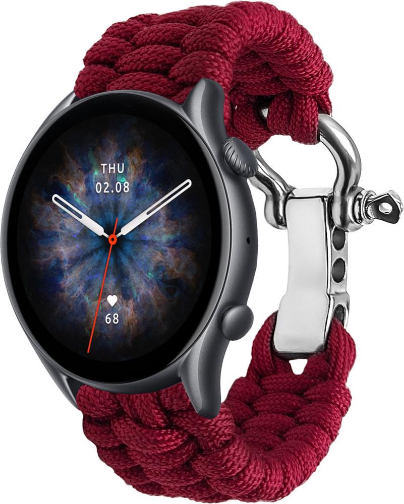 Ремешок из Паракорда Ruper для Amazfit GTR 3 Pro (22mm) Wine (30816-42)