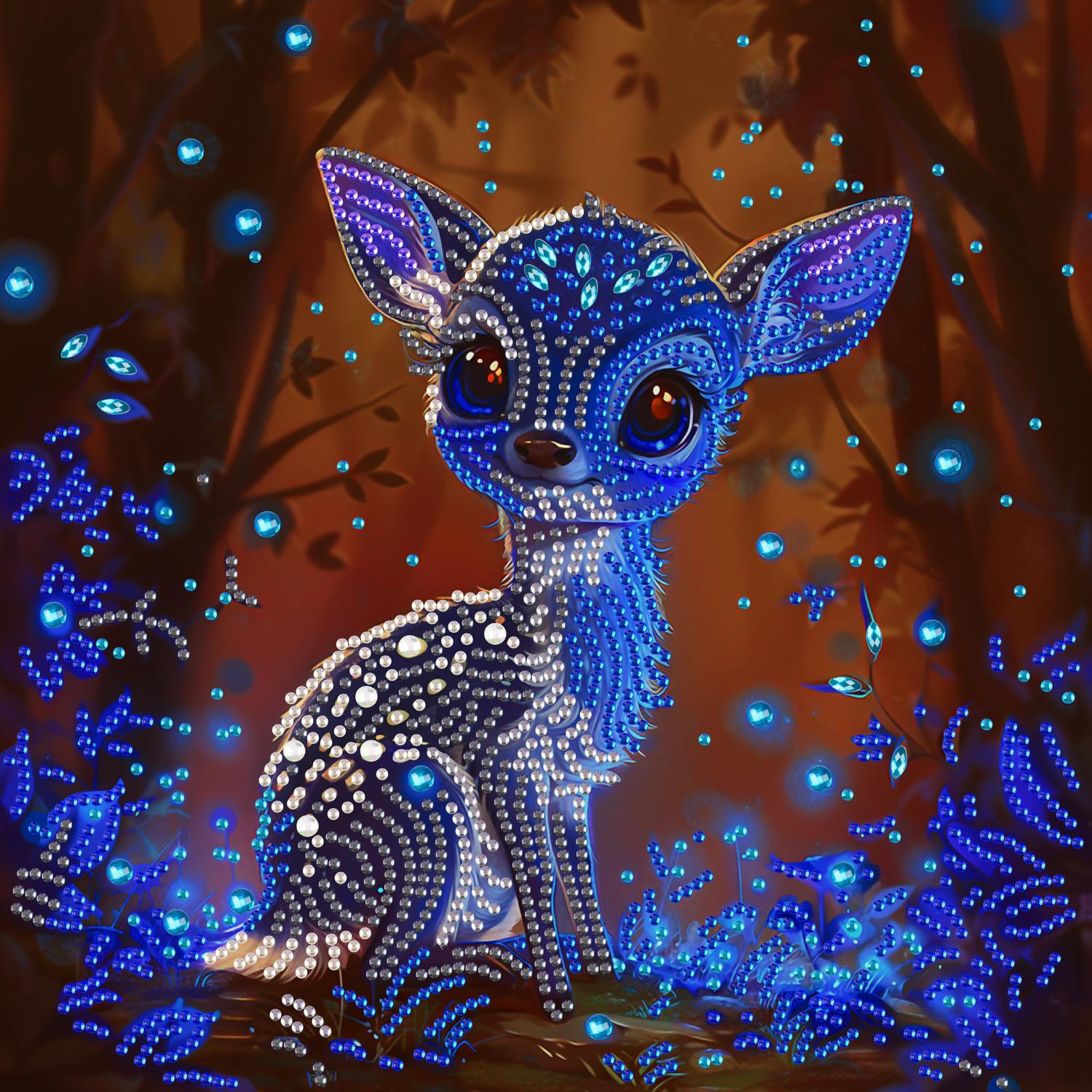 Алмазная мозаика Brushme Маленький олененок 25x25 см (BH008)