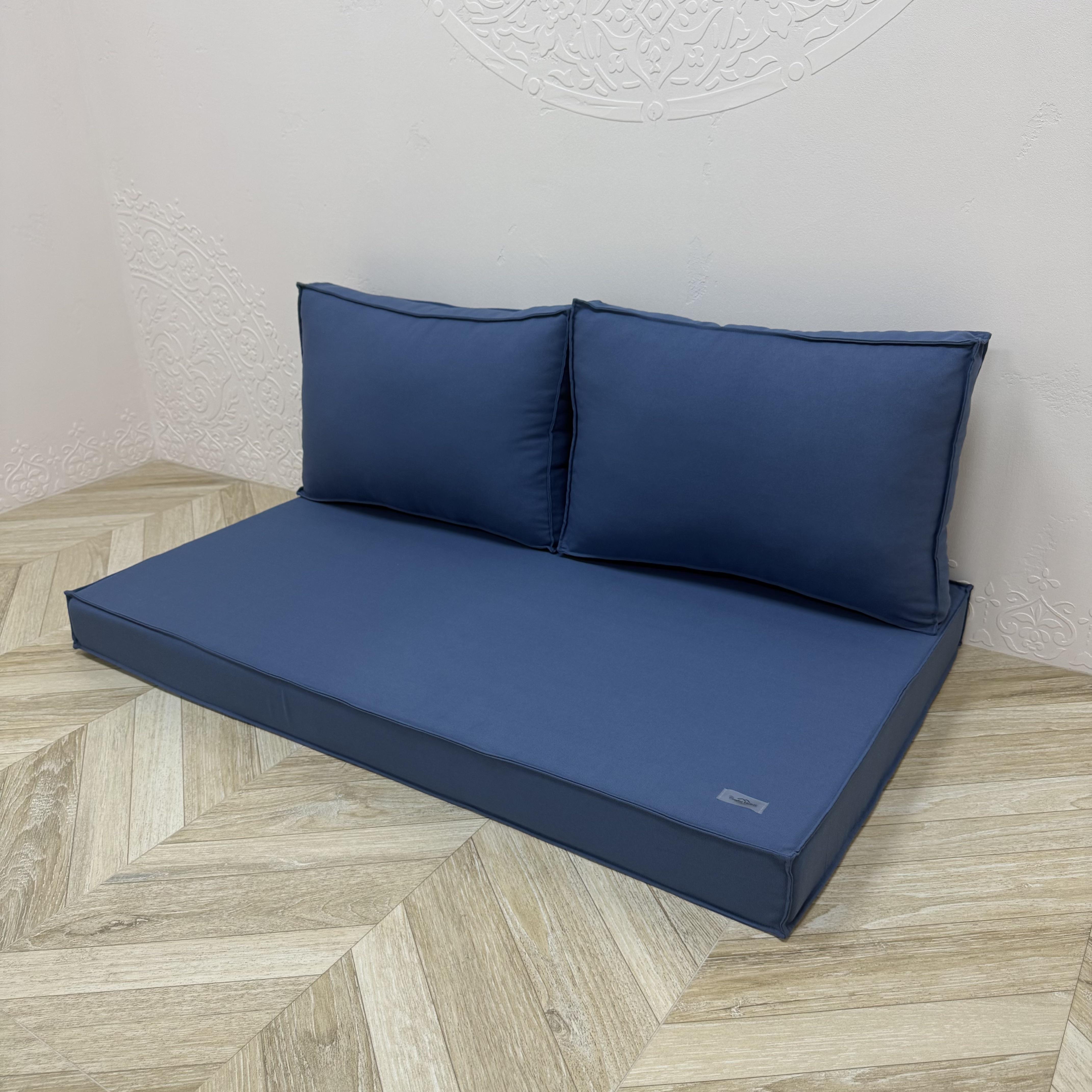 Комплект матрас с подушками Comfort Home панама на поддоны/качели/каркасы/садовую мебель 120х60х40х5 см