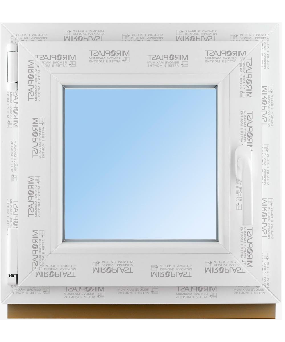 Окно металлопластиковое поворотное WDS Miroplast с однокамерным стеклопакетом 550х550 мм (4-16-4I)