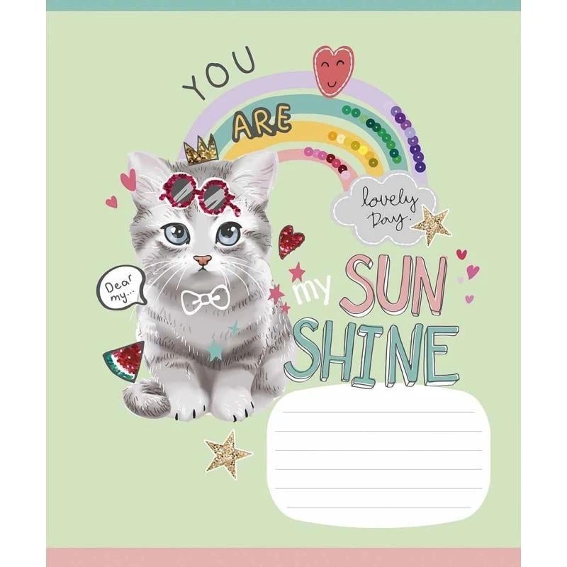 Зошит учнівський "I love you" 012-3295L-4 в лінію 12 аркушів