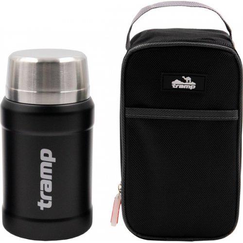 Термос Tramp з широким горлом 800 мл в чохлі, Чорний - фото 2 Термос Tramp з широким горлом 800 мл в чохлі, Чорний - фото 2
