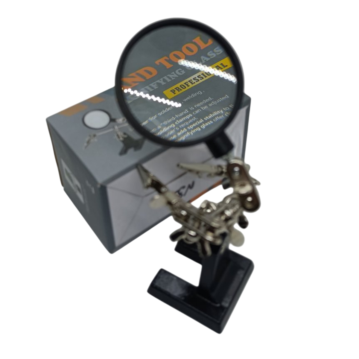 Держатель Третья рука ZD-10R с лупой 60 мм 3X Black/Silver (160425) - фото 3 Держатель Третья рука ZD-10R с лупой 60 мм 3X Black/Silver (160425) - фото 3