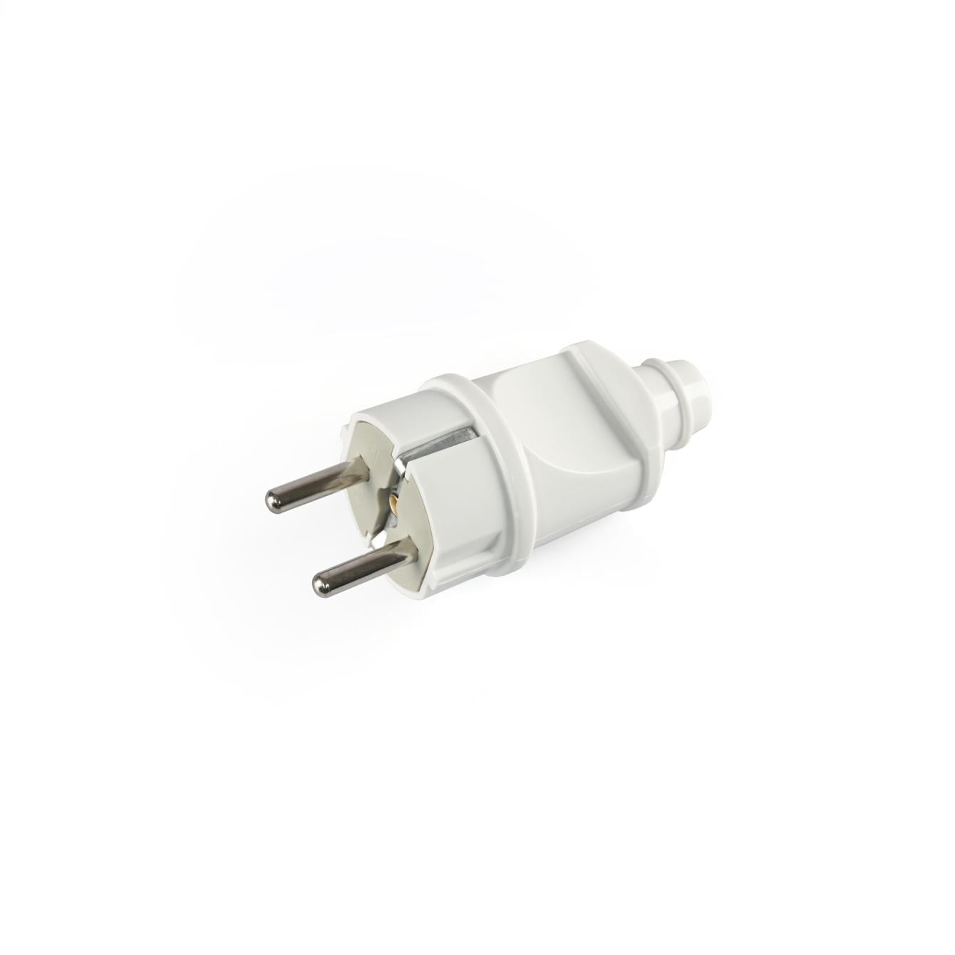 Вилка мережева з заземленням TITANUM STANDARD TF-PL116G-W пряма 16А Білий (27429)