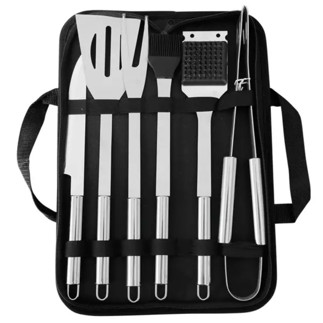 Набор аксессуаров для гриля и барбекю в чехле 6 предметов Набор аксессуаров для гриля и барбекю в чехле 6 предметов