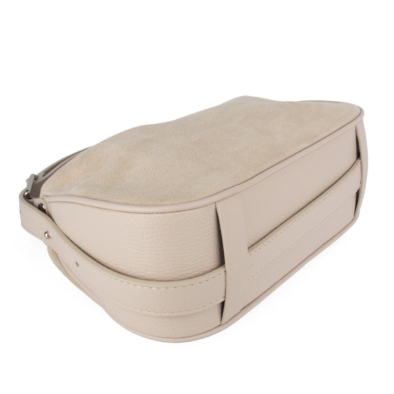 Сумка женская замшевая Virginia Conti 03800 маленькая Бежевый (2660931651) - фото 4