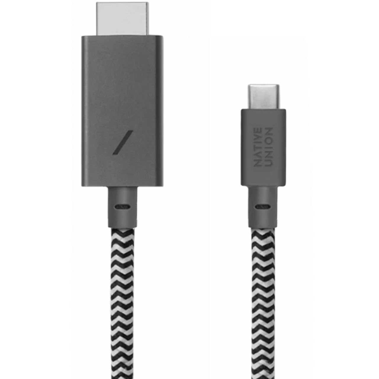 Кабель-адаптер Native Union Belt Cable 3m USB-C to HDMI, Zebra (BELT-C-HDMI-ZEB-3) - фото 2 Кабель-адаптер Native Union Belt Cable 3m USB-C to HDMI, Zebra (BELT-C-HDMI-ZEB-3) - фото 2