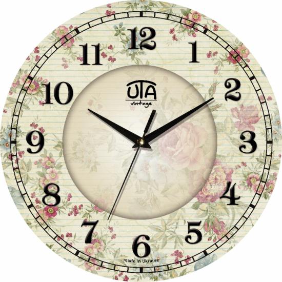 Часы настенные Uta Vintage Весенний мотив 33х33 см (117833)