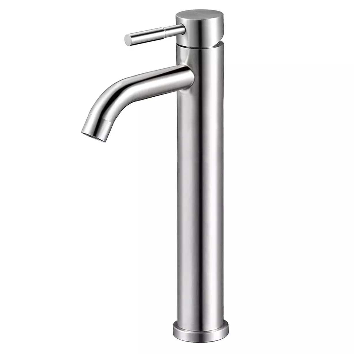Смеситель для умывальника Wezer EKO11С-01 высокий Нержавеющая сталь