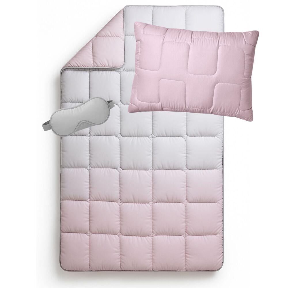 Набор полуторный IDEIA WomenTime одеяло 140х210 см/подушка 50х70 см антиаллергический пух с маской для сна в коробке (26946)