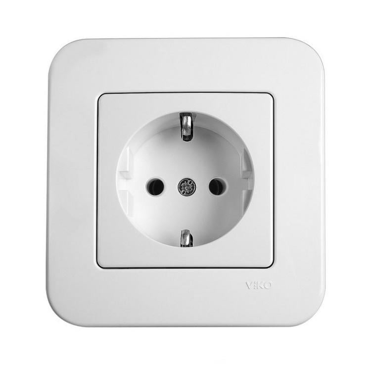 Розетка с заземлением Viko Rollina Белый (90420008) Розетка с заземлением Viko Rollina Белый (90420008)