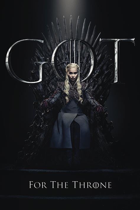 Постер плакат Игра Престолов Дейенерис Трон/Game of Thrones Daenerys For The Throne 61x91,5 см