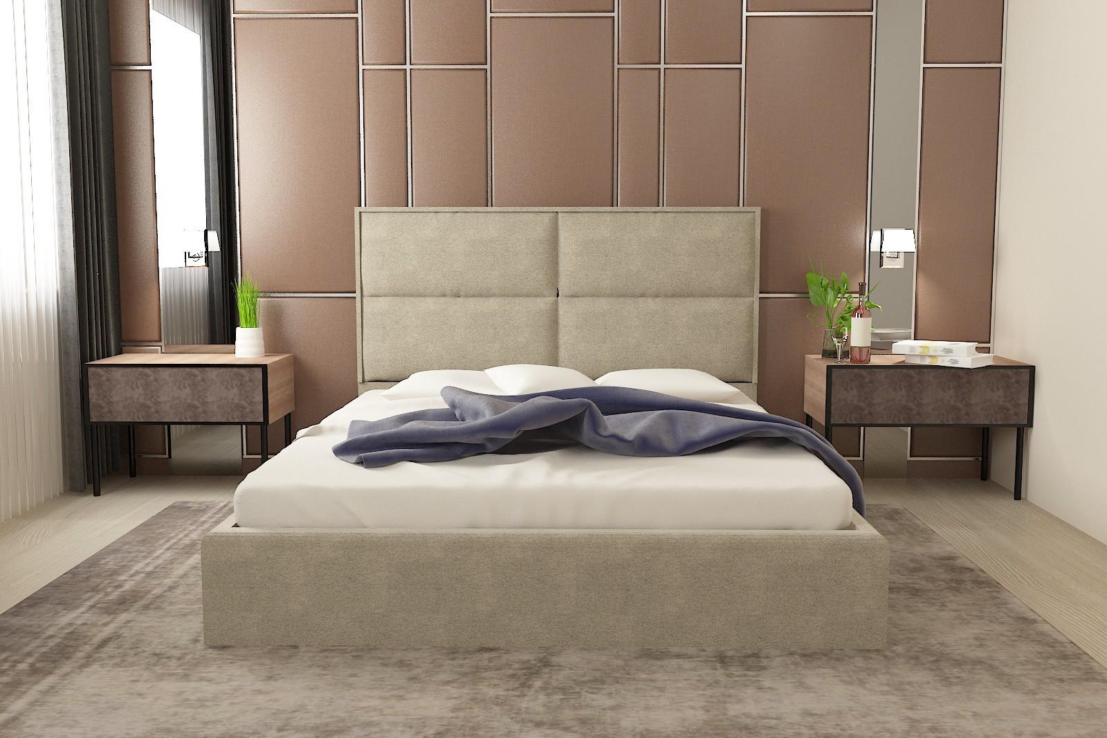 Кровать двуспальная Santa Maria Premium с дополнительной металлической цельносварной рамой 180x190 см Мокко - фото 2 Кровать двуспальная Santa Maria Premium с дополнительной металлической цельносварной рамой 180x190 см Мокко - фото 2