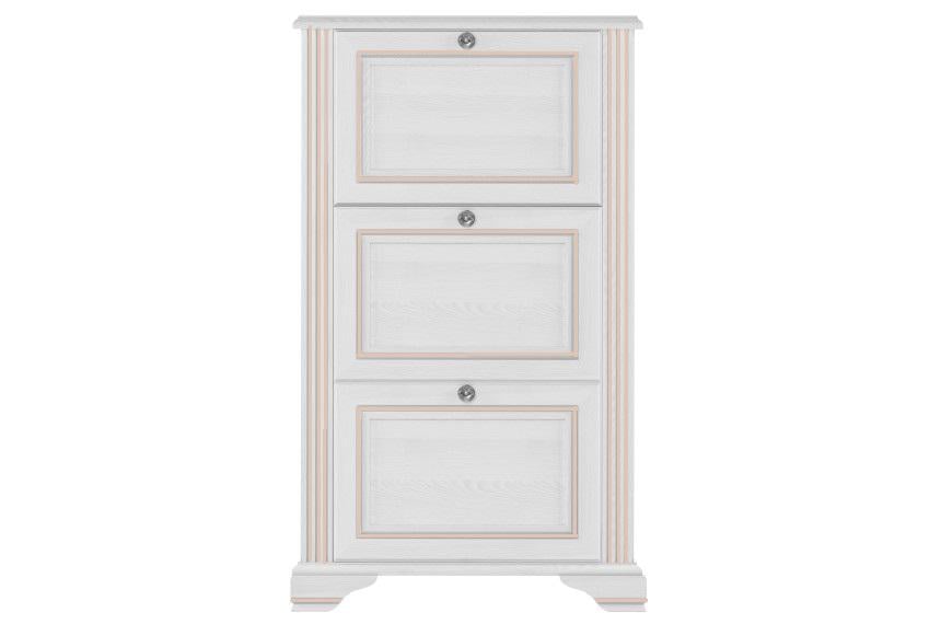 Тумба для взуття 3D Gerbor Вайт ДСП/МДФ Сосна золота Тумба для взуття 3D Gerbor Вайт ДСП/МДФ Сосна золота