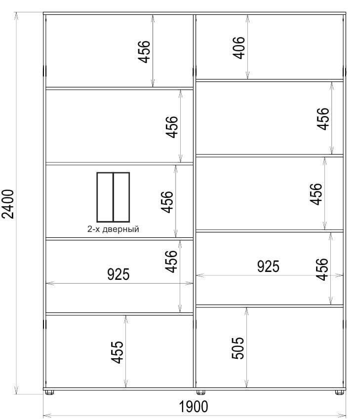 Шкаф-купе Luхe 2 двери ДСП/Пескоструй рисунок 53 CLS-III 1900х2400х450 мм Венге (29833) - фото 4