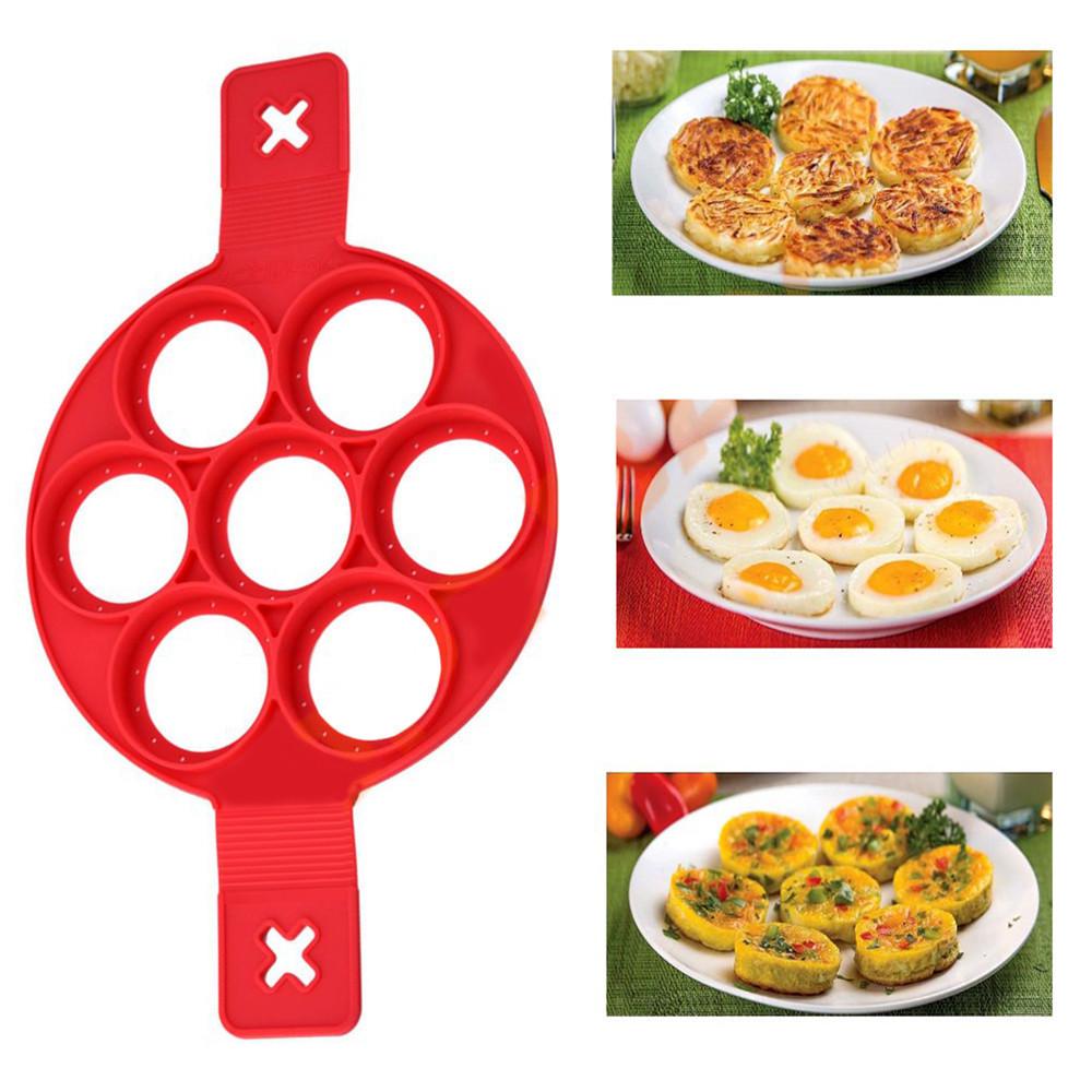 Силиконовая форма для оладий Flippin Fantastic Cake Maker Красный (130264) - фото 4