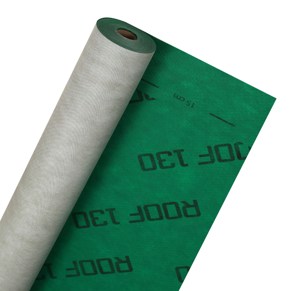 Мембрана диффузионная ROOF 130 1,5x50 м 75 м2 130 г/м2 Зеленый/Белый (390226)