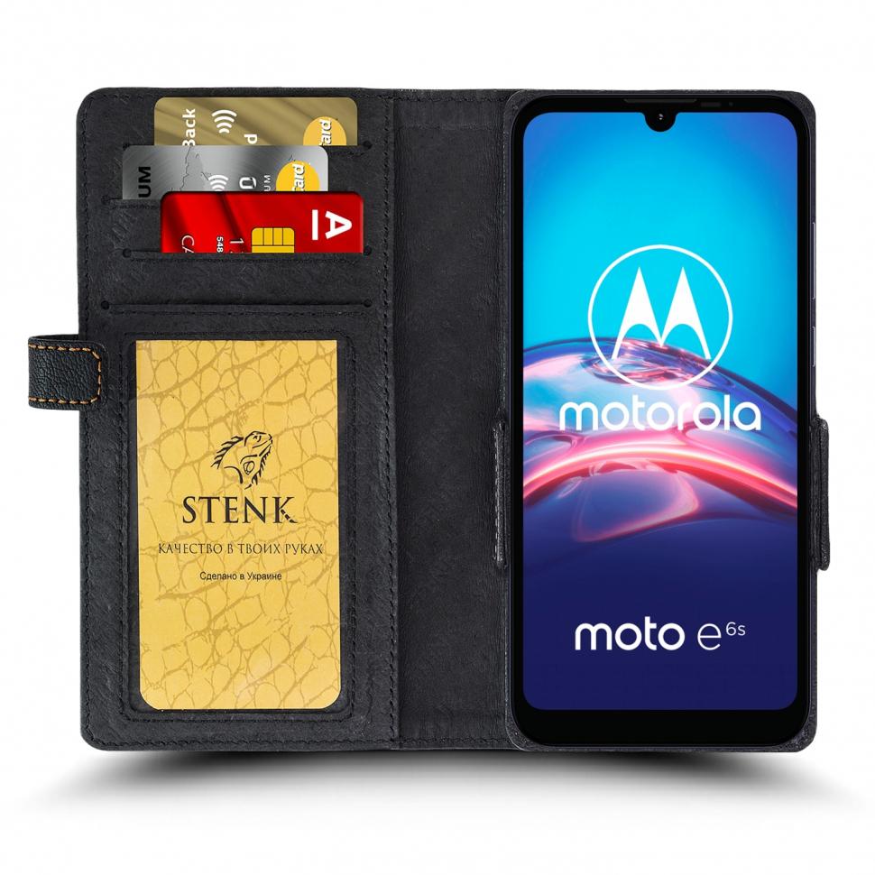 Чехол книжка Stenk Wallet для Motorola Moto E6s Черный (67259)