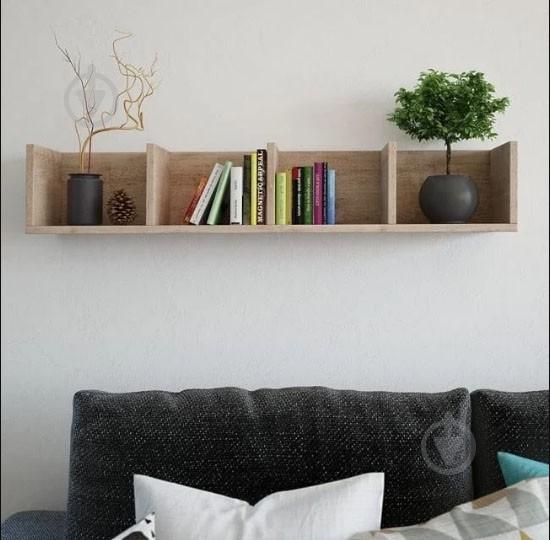 Полка для книг Forte Erika 914x166x166 Дуб сонома