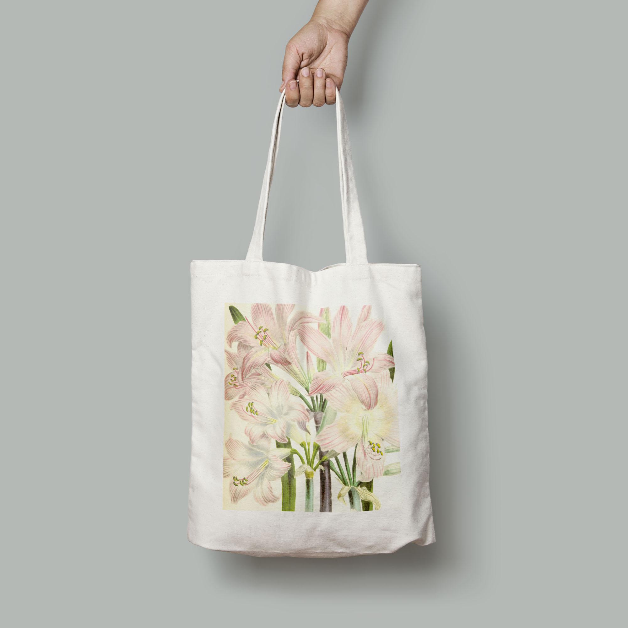 Эко-сумка Винтажный цветочный принт Белладонна Лилия шопер (Flowers_1918001_Bag)