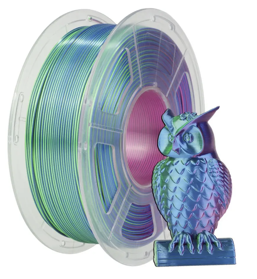 Пластик для 3D-принтера SUNLU PLA PLUS Dual Color Silk 1 кг Blue/Green/Purple (18140151A) Пластик для 3D-принтера SUNLU PLA PLUS Dual Color Silk 1 кг Blue/Green/Purple (18140151A)