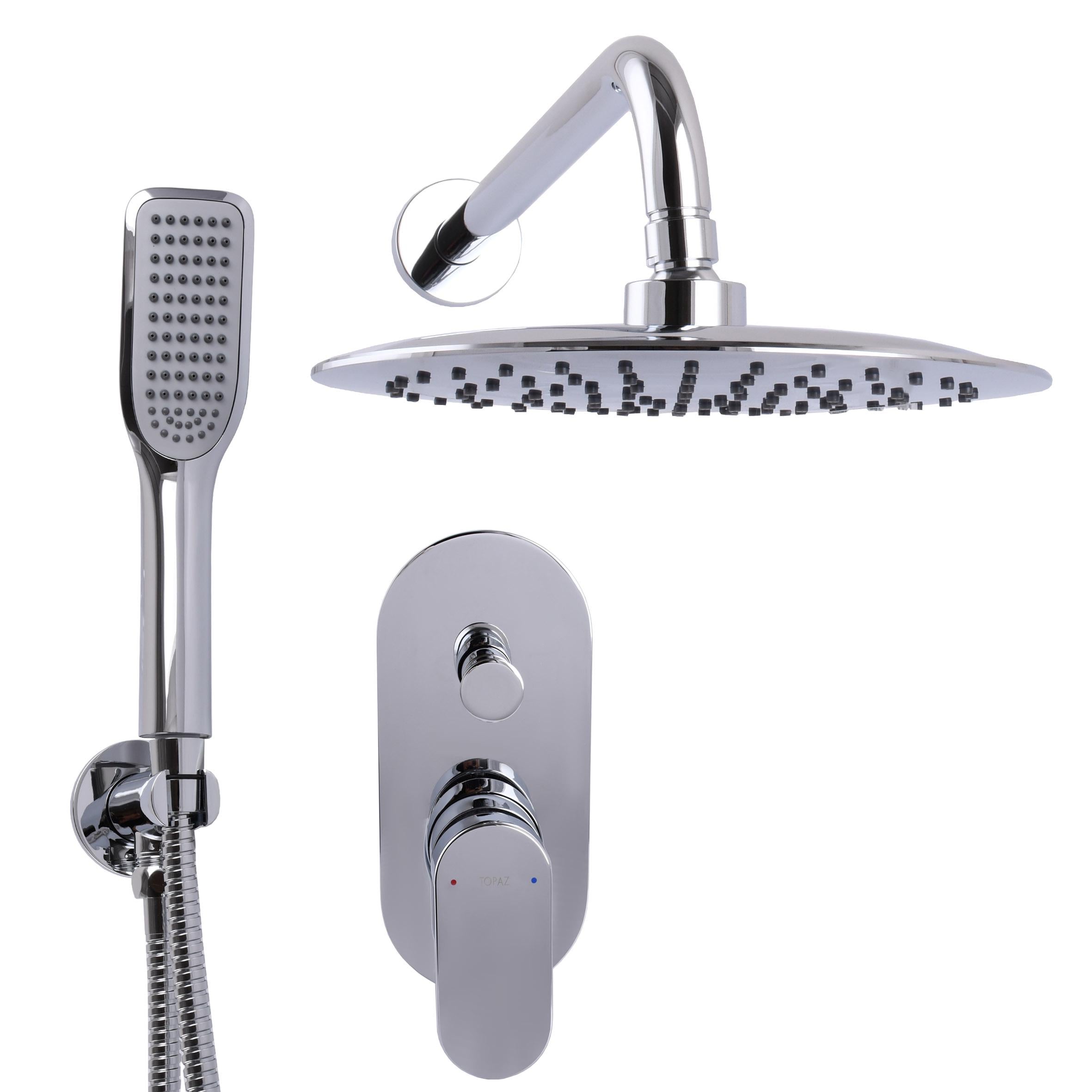 Душевая система встроенная TOPAZ BARTS с тропическим и ручным душем Хром (16125)