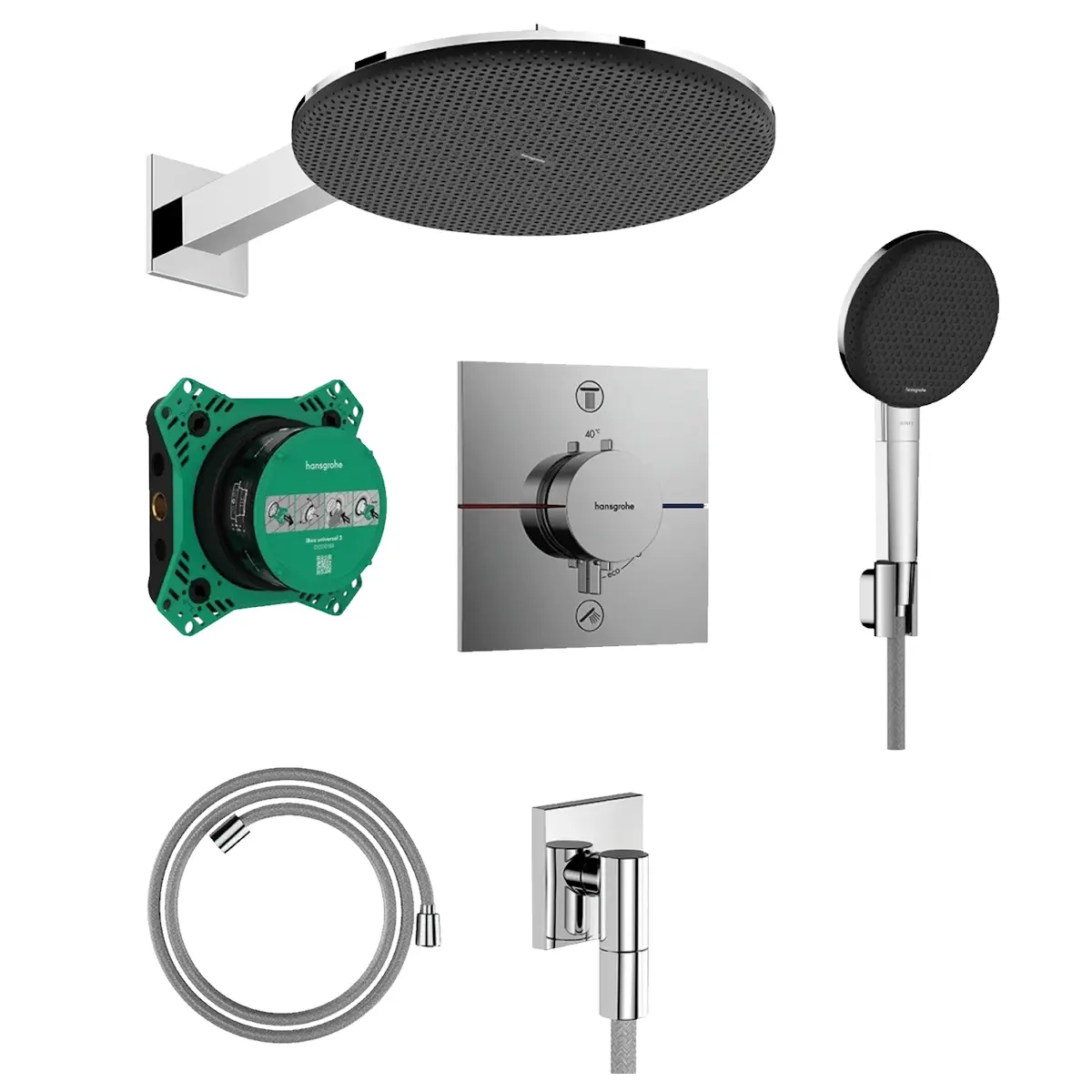 Душевая система Hansgrohe Raindance Alive S 300 1jet с термостатом металл 6в1 Хром (24630000)