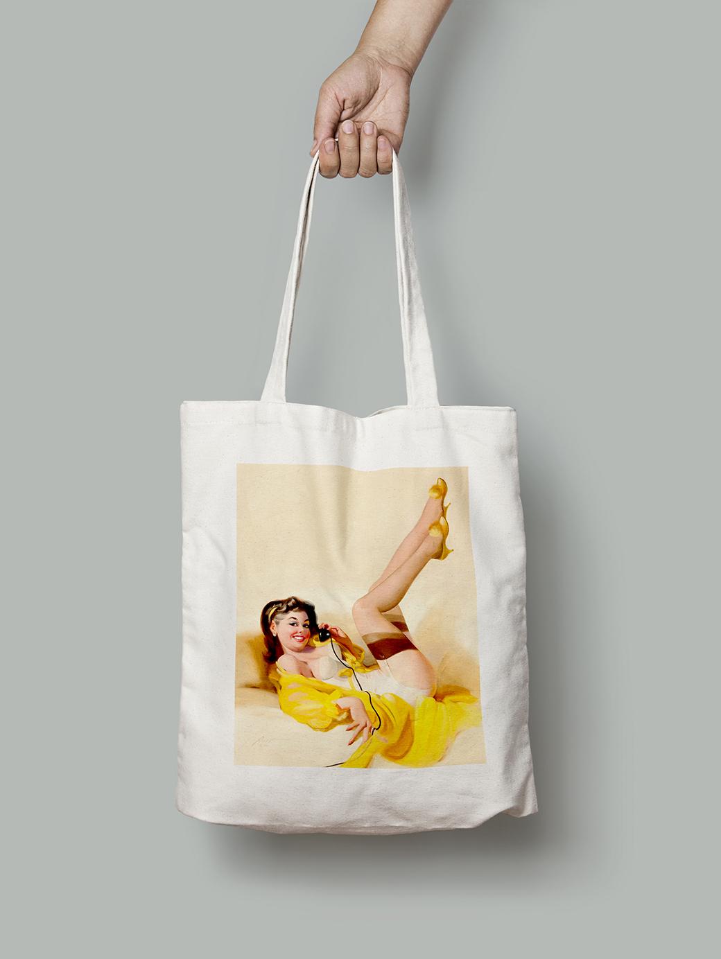 Эко-сумка Очаровательная брюнетка говорит по телефону. Дональд Раст шопер (pin_up1740003_Bag) Эко-сумка Очаровательная брюнетка говорит по телефону. Дональд Раст шопер (pin_up1740003_Bag)