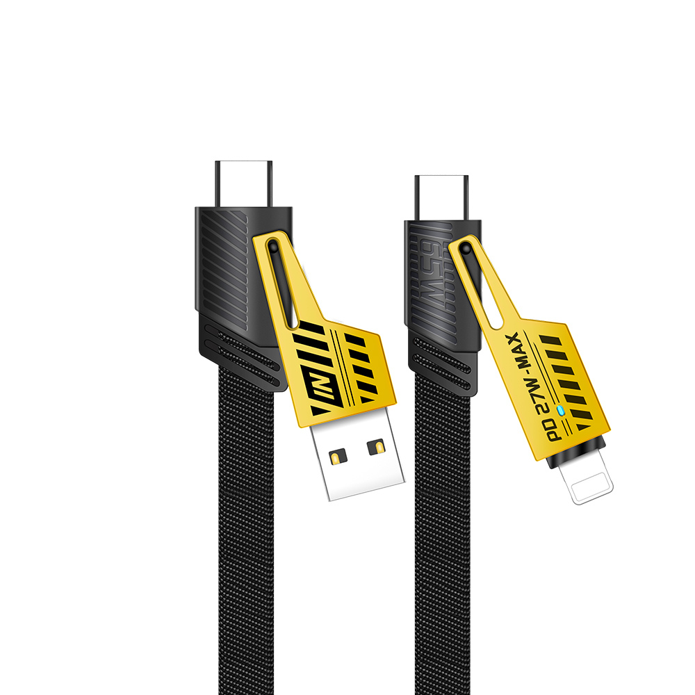 Кабель XON SmartCable MultiLink Type-C/Type-A - Type-C/Lightning PD 60W 2 м Черный (SC7ACL6W2B 3329)