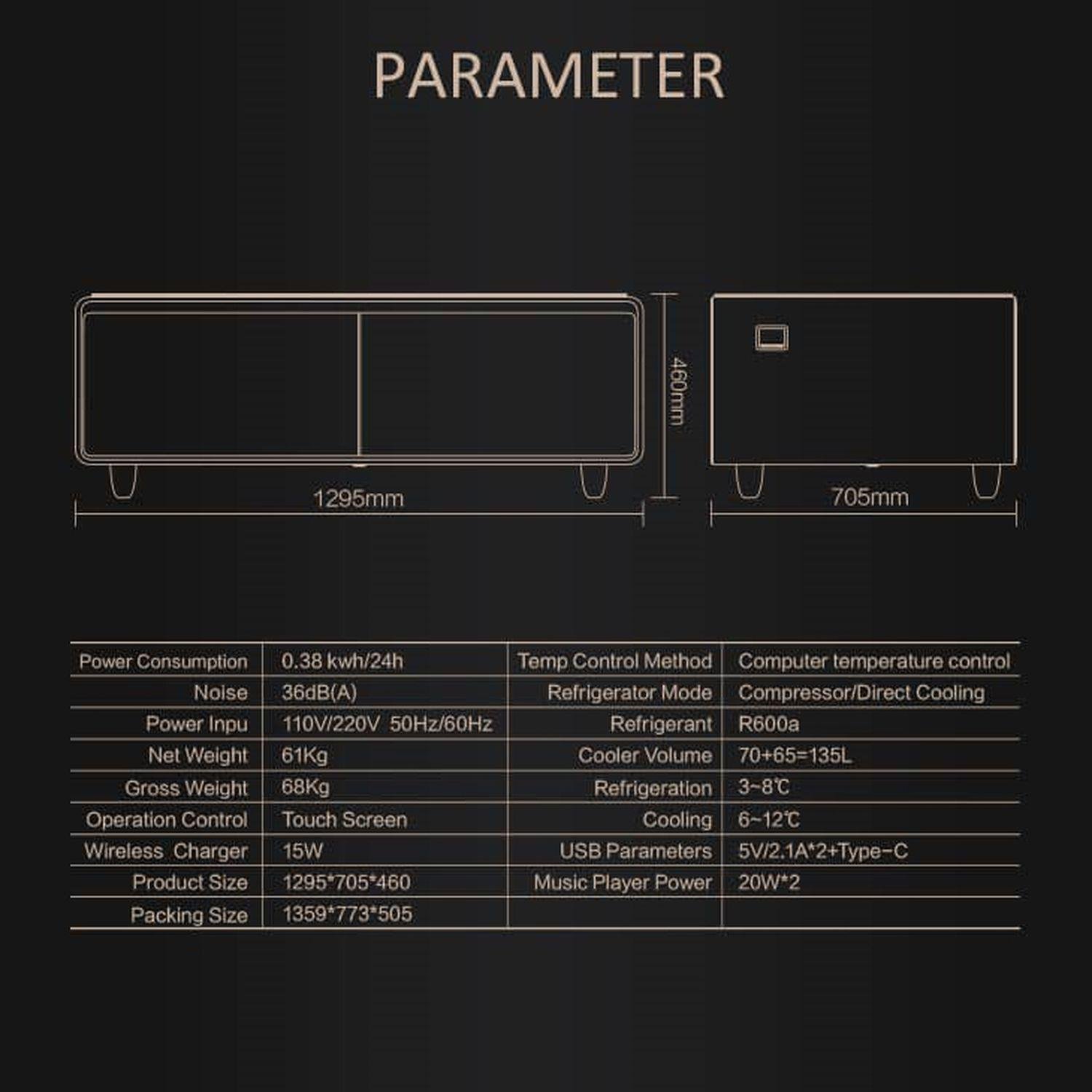 Журнальний стіл розумний з холодильником Primst TB135 135 л Білий (TB135LLVWT) - фото 6 Журнальний стіл розумний з холодильником Primst TB135 135 л Білий (TB135LLVWT) - фото 6