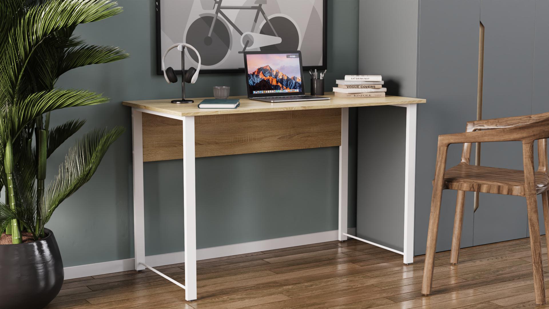 Компьютерный стол Ferrum-decor Курт ДСП 16 мм 75x100x60 см Белый/Дуб Сонома (FRD-102197) Компьютерный стол Ferrum-decor Курт ДСП 16 мм 75x100x60 см Белый/Дуб Сонома (FRD-102197)