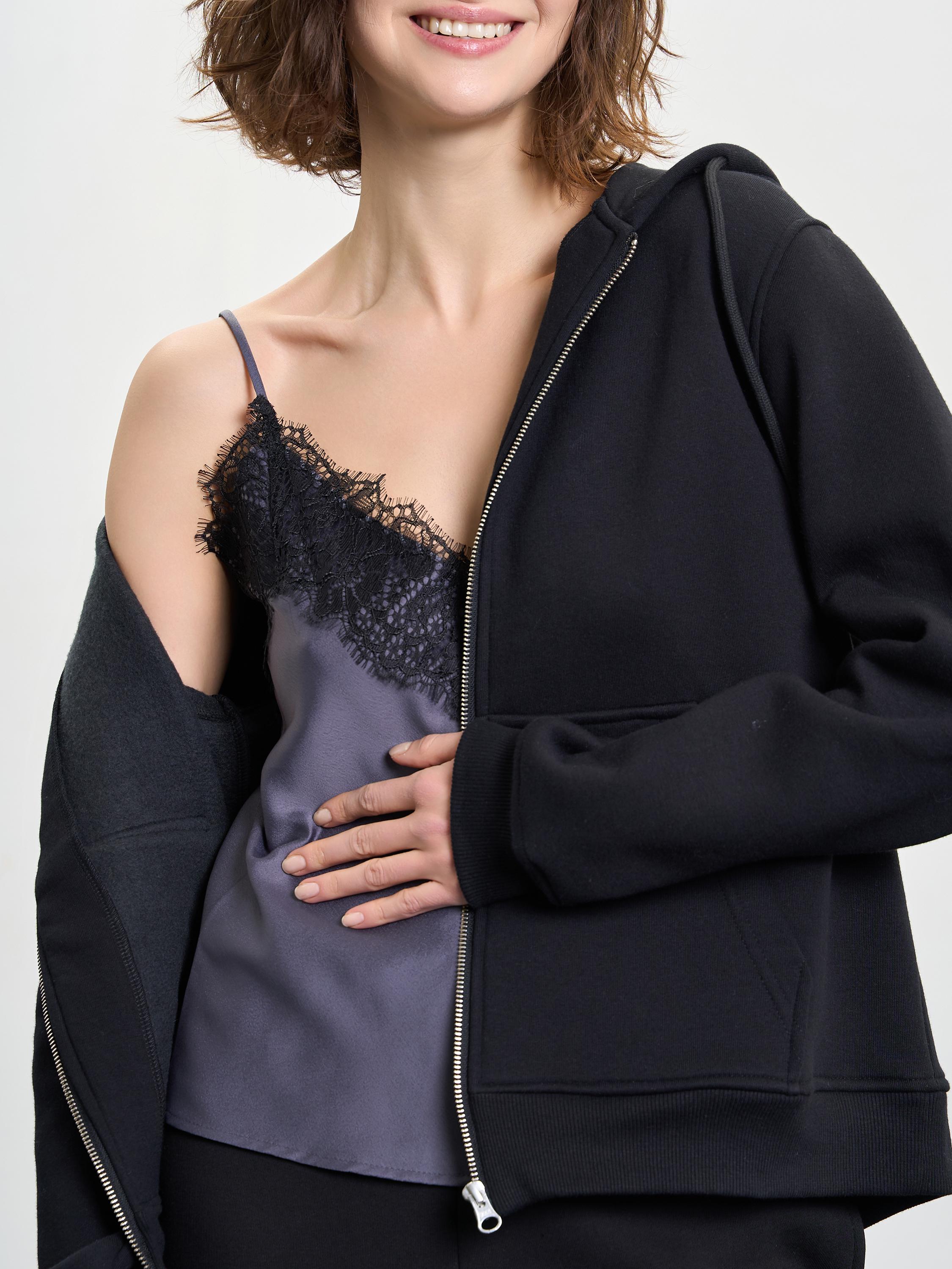 Зип-худи женское утепленное ROZA 240411 3XL Черный (4824005710292) - фото 6 Зип-худи женское утепленное ROZA 240411 3XL Черный (4824005710292) - фото 6