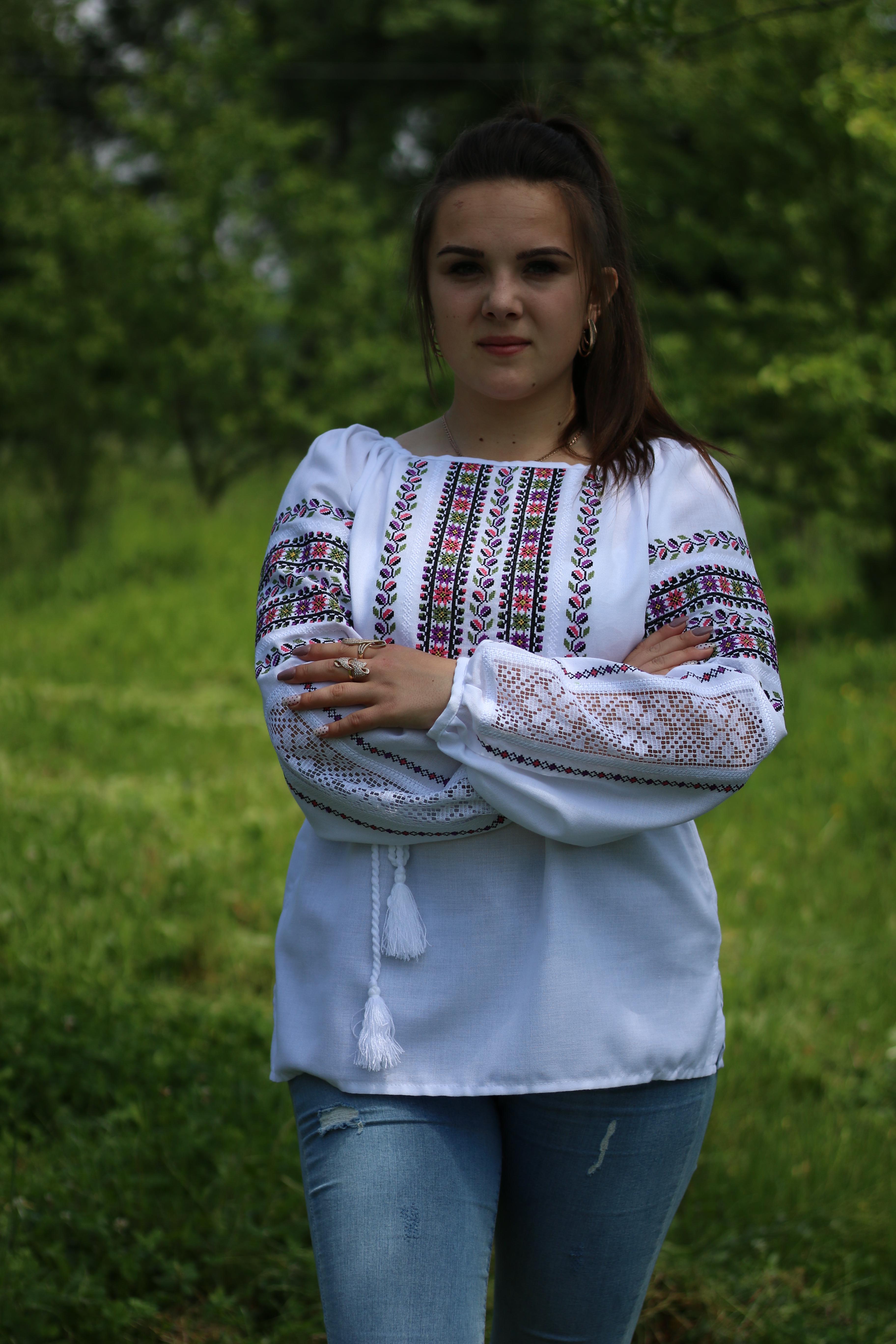 Вышиванка женская с длинным рукавом XL Белый (2683XL-52)