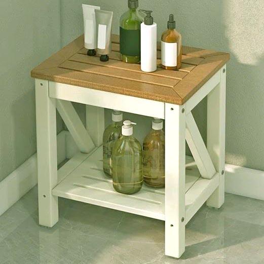 Табурет для ванной из дерева Ринос Зефир/Сиена (ТВН-00992005)