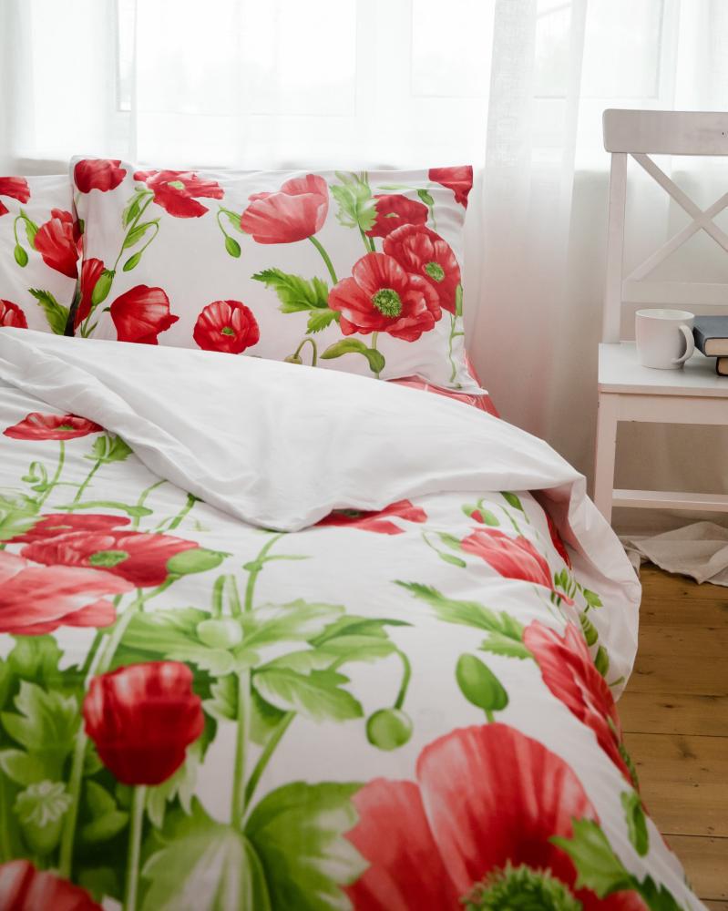 Комплект постельного белья ТЕП Ranforce 707 Маковый букет двуспальный 175x210 см наволочки 2x70х70 см (16932)