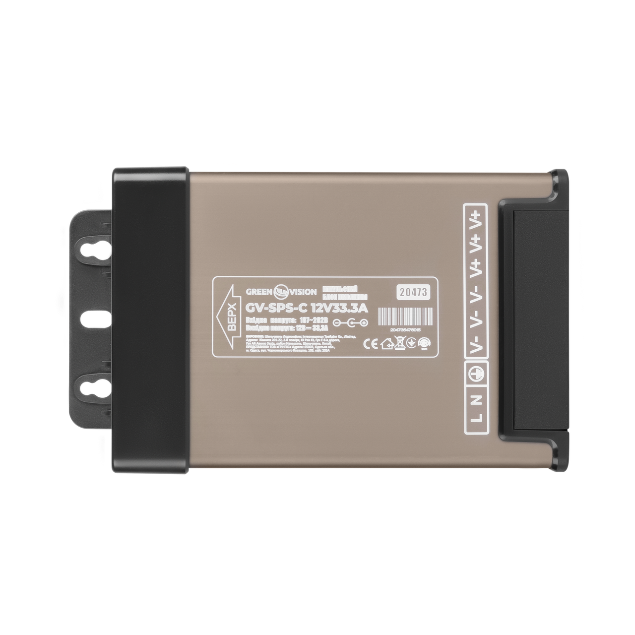 Блок питания импульсный GreenVision GV-SPS-C 12V 33,3A 400W (23931305) - фото 3 Блок питания импульсный GreenVision GV-SPS-C 12V 33,3A 400W (23931305) - фото 3
