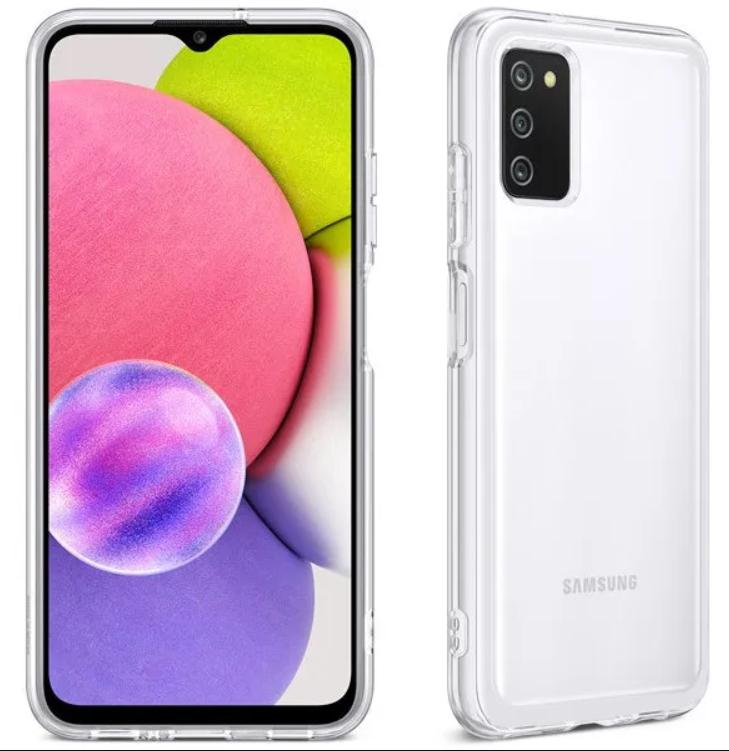 Чехол Silicone Case WS Samsung Чехол Shockproof Samsung A03 Прозрачный Прозрачный