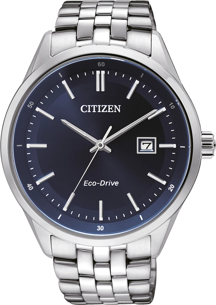 Наручний годинник чоловічий Citizen BM7251-53L Eco-Drive із сапфіровим склом/сталевим корпусом/синім циферблатом та водозахистом 100 м