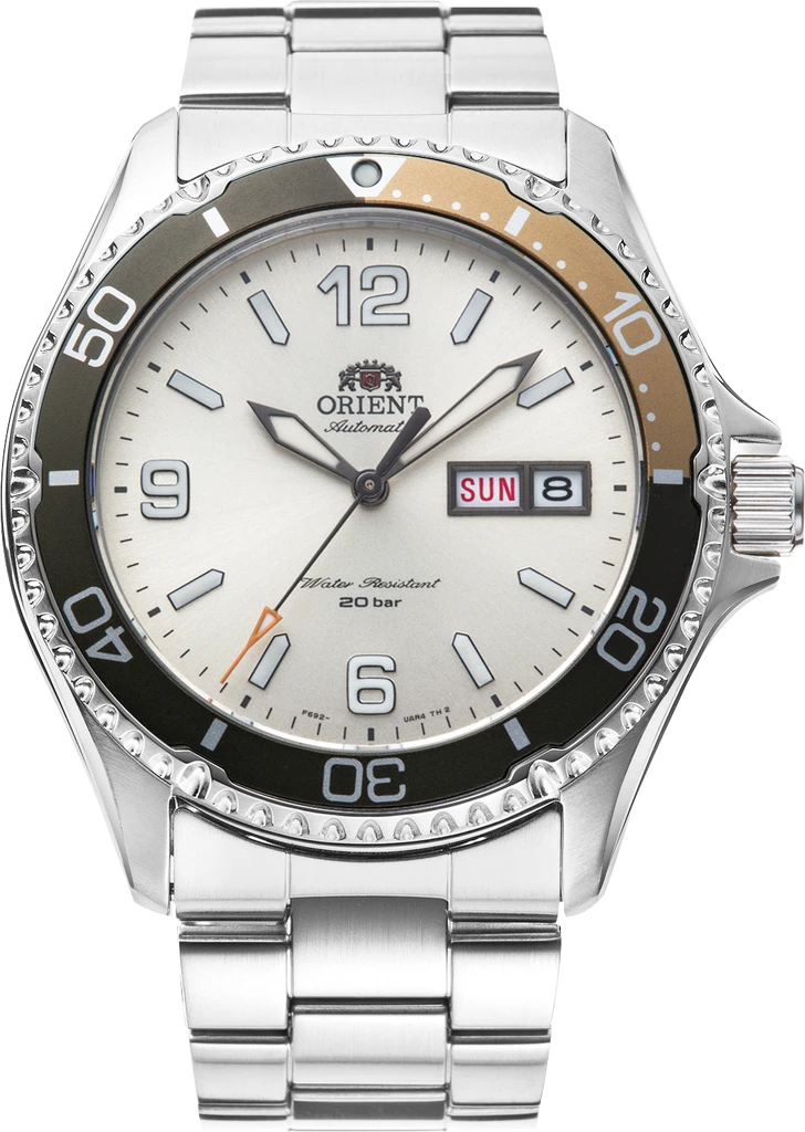 Наручные часы мужские Orient Mako III RA-AA0821S19B со стальным корпусом/сапфировым стеклом WR 200 м Серебряный (3124584504)