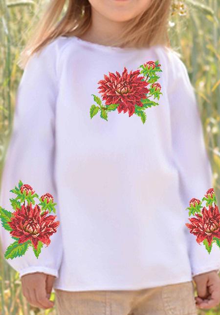 Заготовка для вышивки нитками или бисером для девочки СДГ-27 габардин Заготовка для вышивки нитками или бисером для девочки СДГ-27 габардин