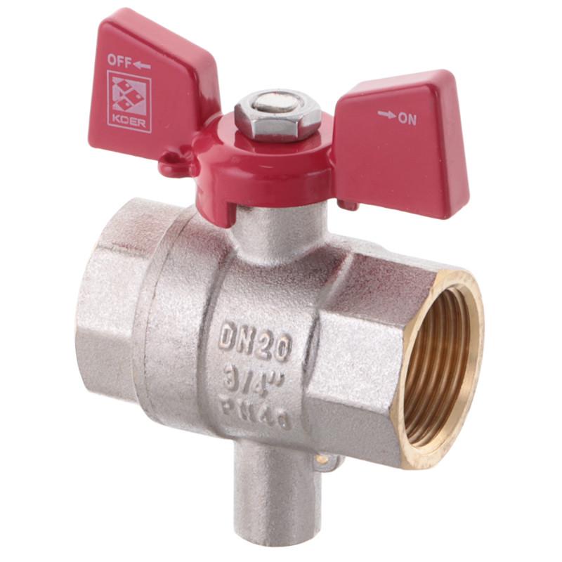 Кран KOER KR.230 3/4" для подключения датчика температуры (KR3068)