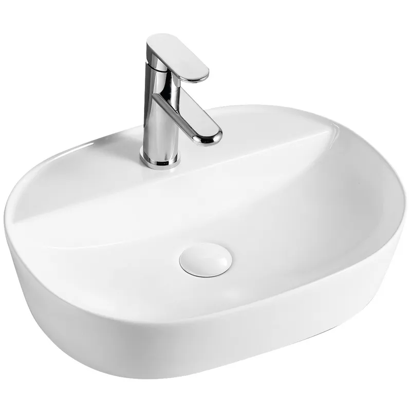 Раковина накладная MIXXUS Premium ELLIPSE-0203 с отверстием под смеситель 505х385х120 мм (MP6678)