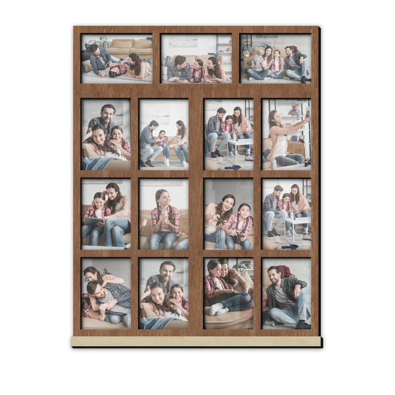 Фото-коллаж в виде окна на 3 горизонтальных и 12 вертикальных фото Коричневый (window_collage-1) - фото 4 Фото-коллаж в виде окна на 3 горизонтальных и 12 вертикальных фото Коричневый (window_collage-1) - фото 4